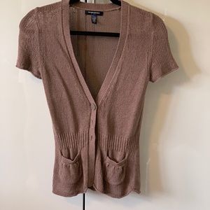 Banana republic woven knit sweater jacket cardigan